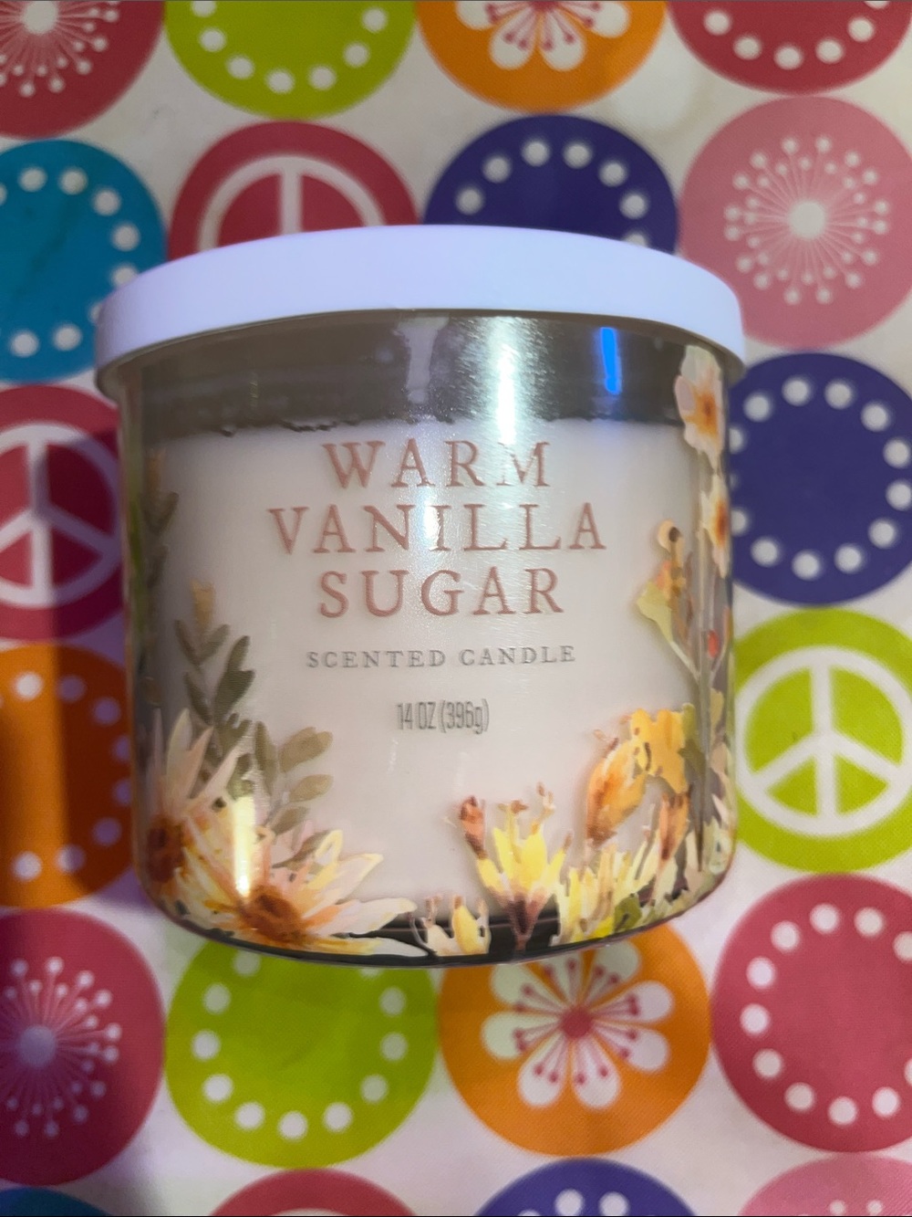Warm Vanilla Sugar Scented Candle - White